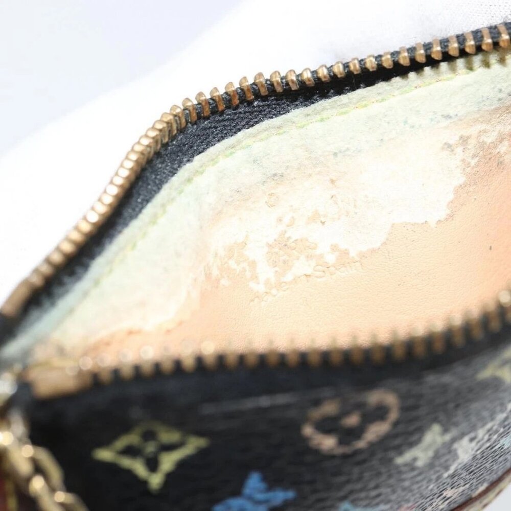 LOUIS VUITTON Multicolor Pochette Cles Coin Purse Black M13664 LV Auth 158853 - Picture 15 of 16